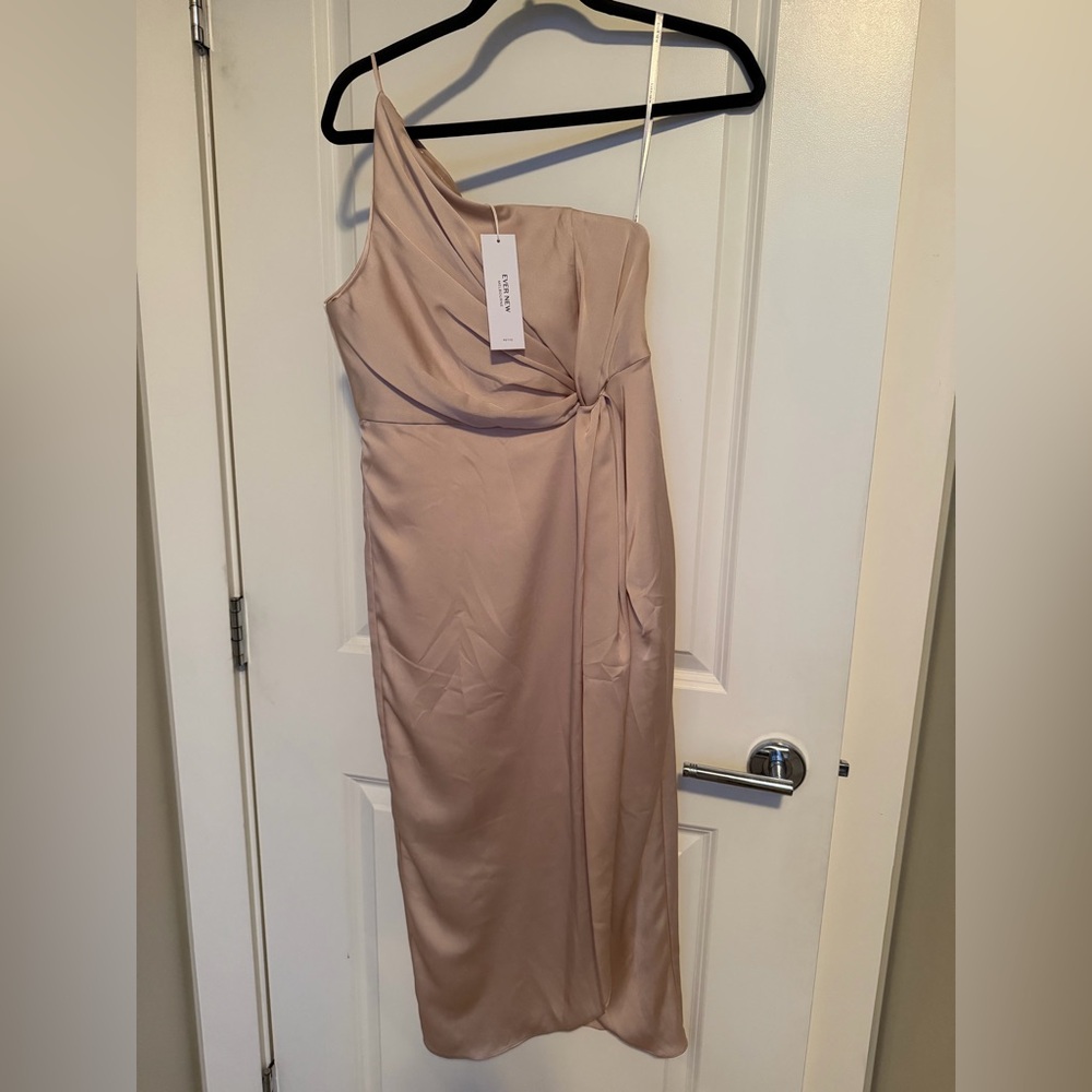 NEW! Ever New One-Shoulder Dress in champagne